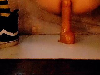 FemboyRobot short circuits while riding mega dildotron!