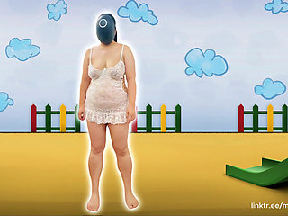 Miss Squid Exercises In White Lingerie