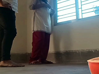 Real student make doggy style duck at college campus